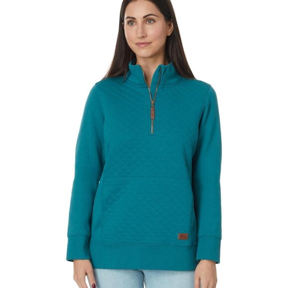L.L. Bean Jackets & Blazers - L.L.Bean Women’s Quilted Quarter-Zip Pullover – Teal Blue – Size 2X